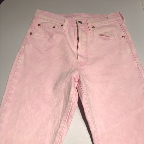 Levi's Denim - Levi’s 501 Skinny Button Fly Jeans in Acid Light Lilac/Pink Barbie